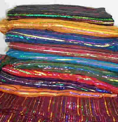 <b>Lurex Stripe Fabric - Burgundy</b>