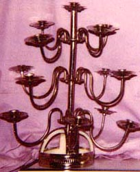 <b>Candelabras (Shemadan) - 3 Tiers - Brass</b>