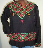 <b>Black Tunic Top Bedouin Cross Stitch</b>
